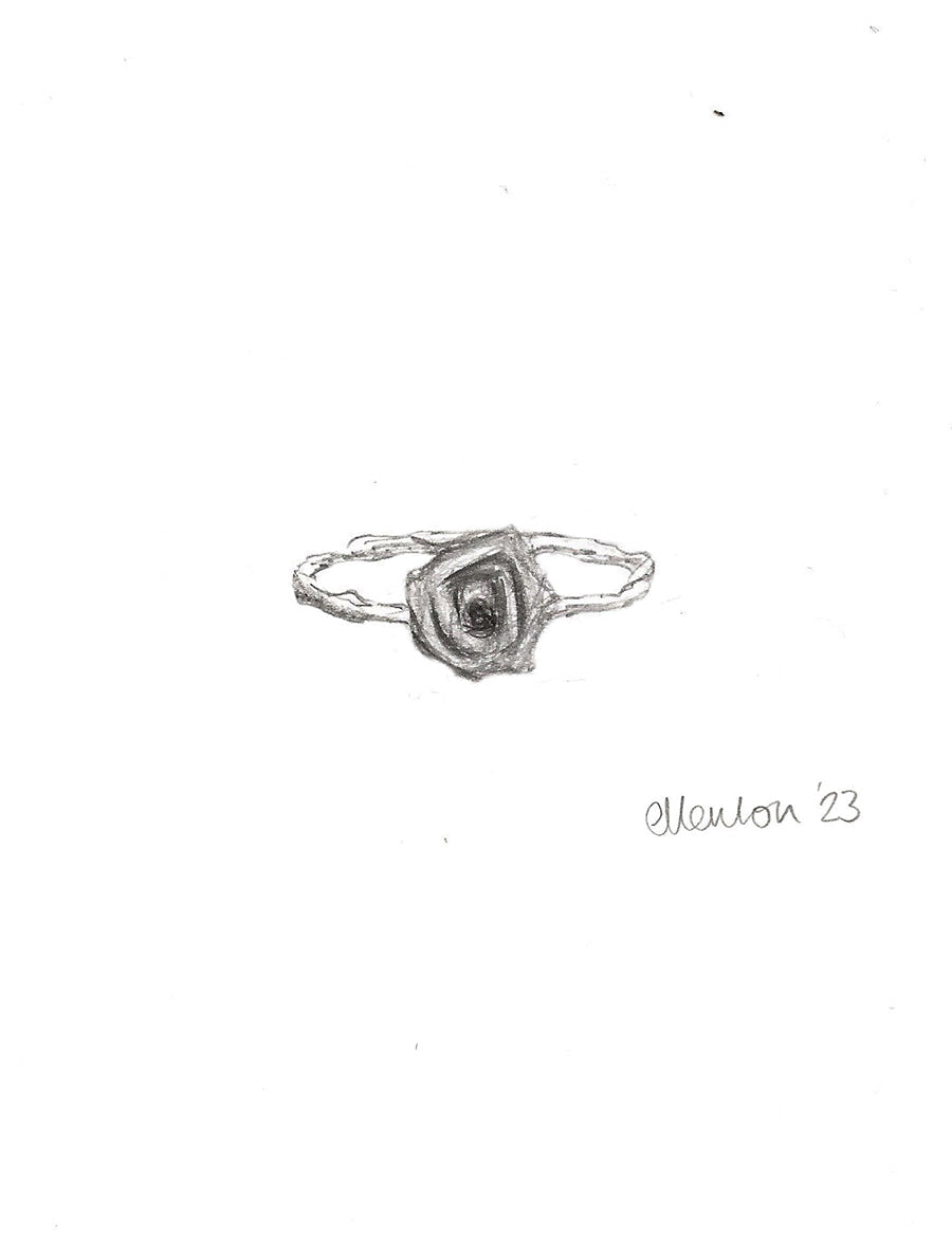 Matching Rose Rings Bridesmaid Gift in Sterling Silver