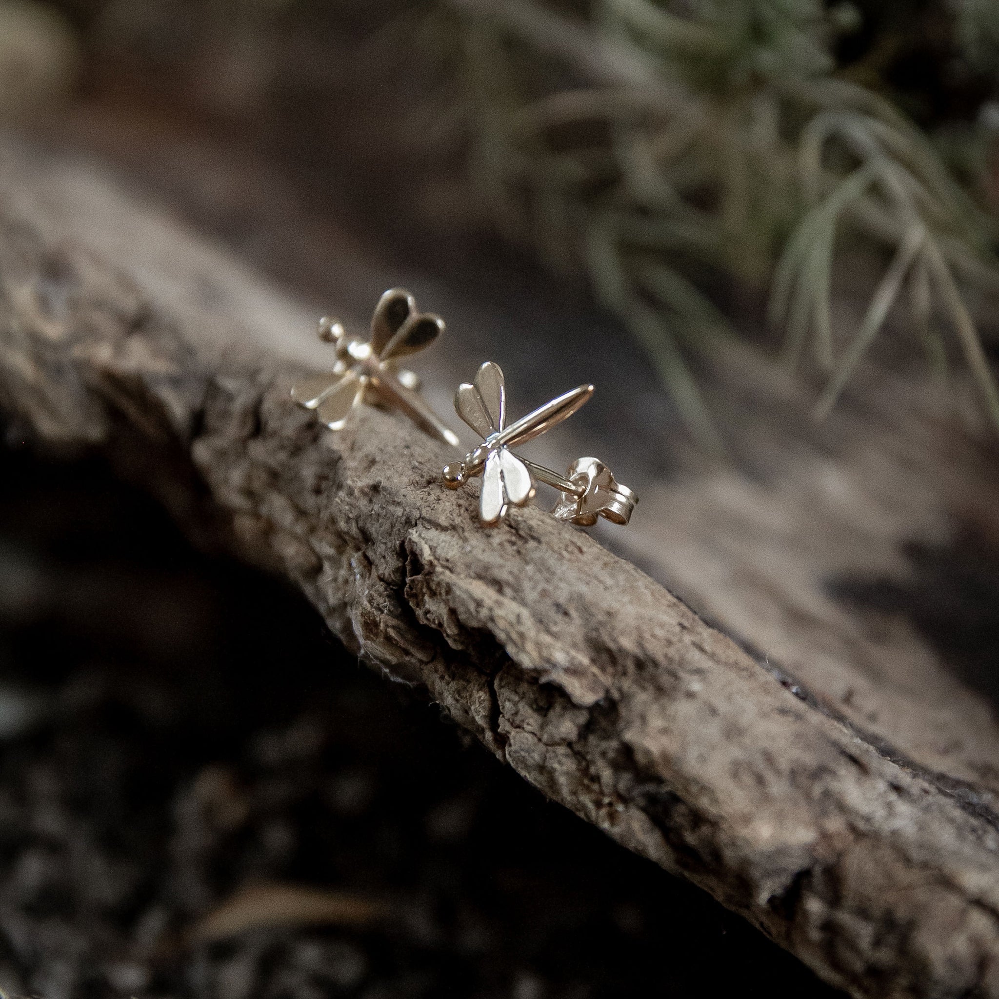 Ellen Lou Gardening Jewellery Damselfly Stud Earrings