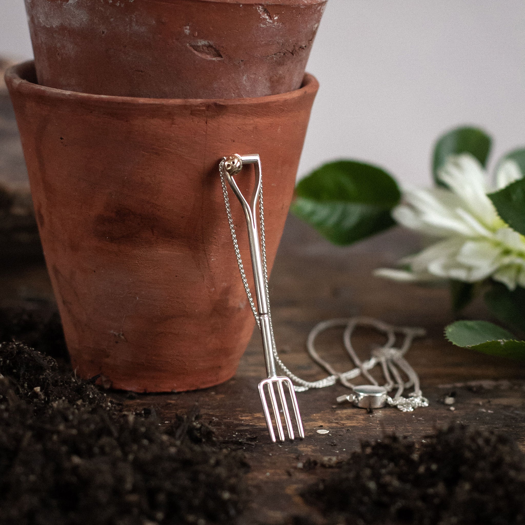Border Fork Necklace Ellen Lou Gardening Jewellery