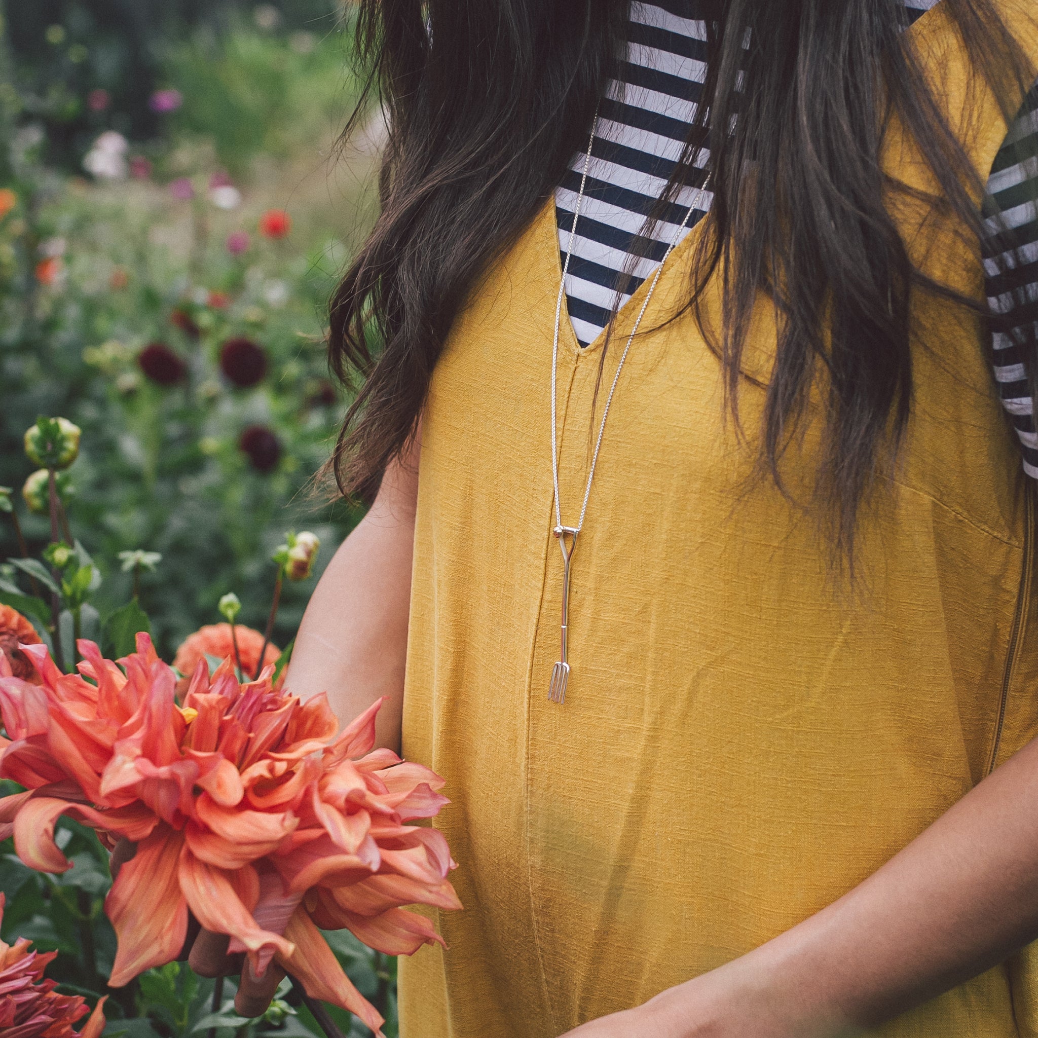 Border Fork Necklace Ellen Lou Gardening Jewellery