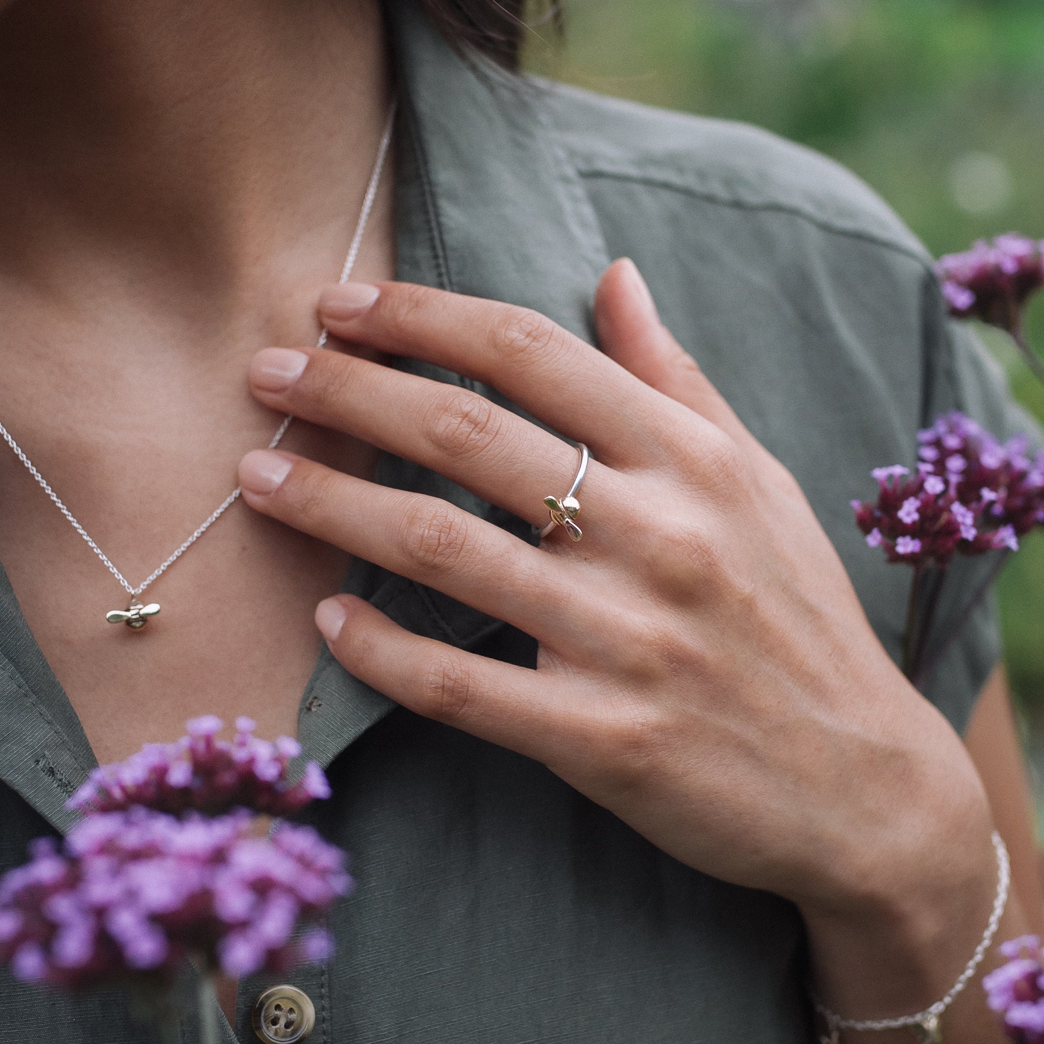 Ellen Lou Gardening Jewellery Bumble Bee Necklace