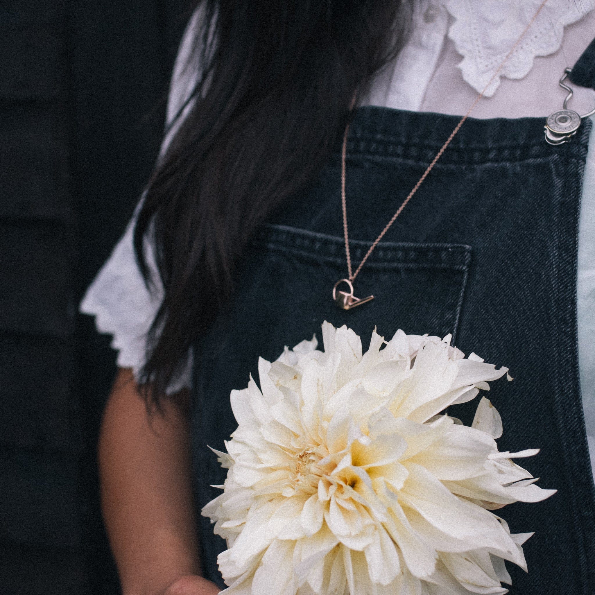 Ellen Lou Gardening Jewellery 9ct Rose Gold Watering Can Necklace