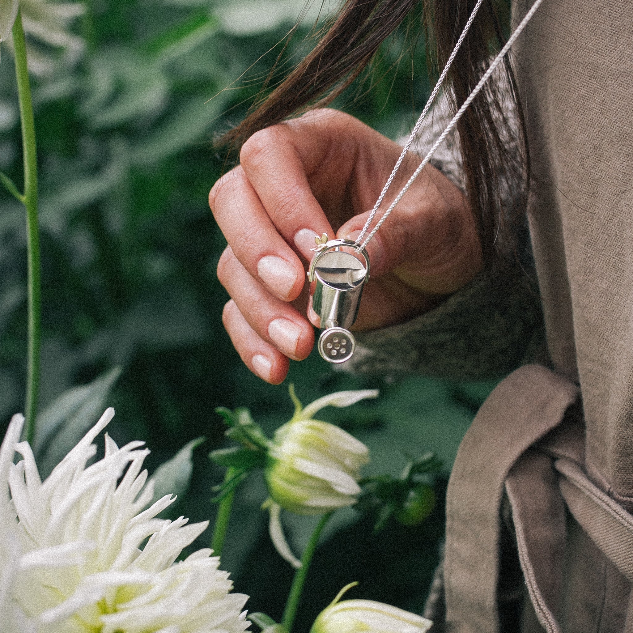 Ellen Lou Gardening Jewellery Waterfall Watering Can Necklace