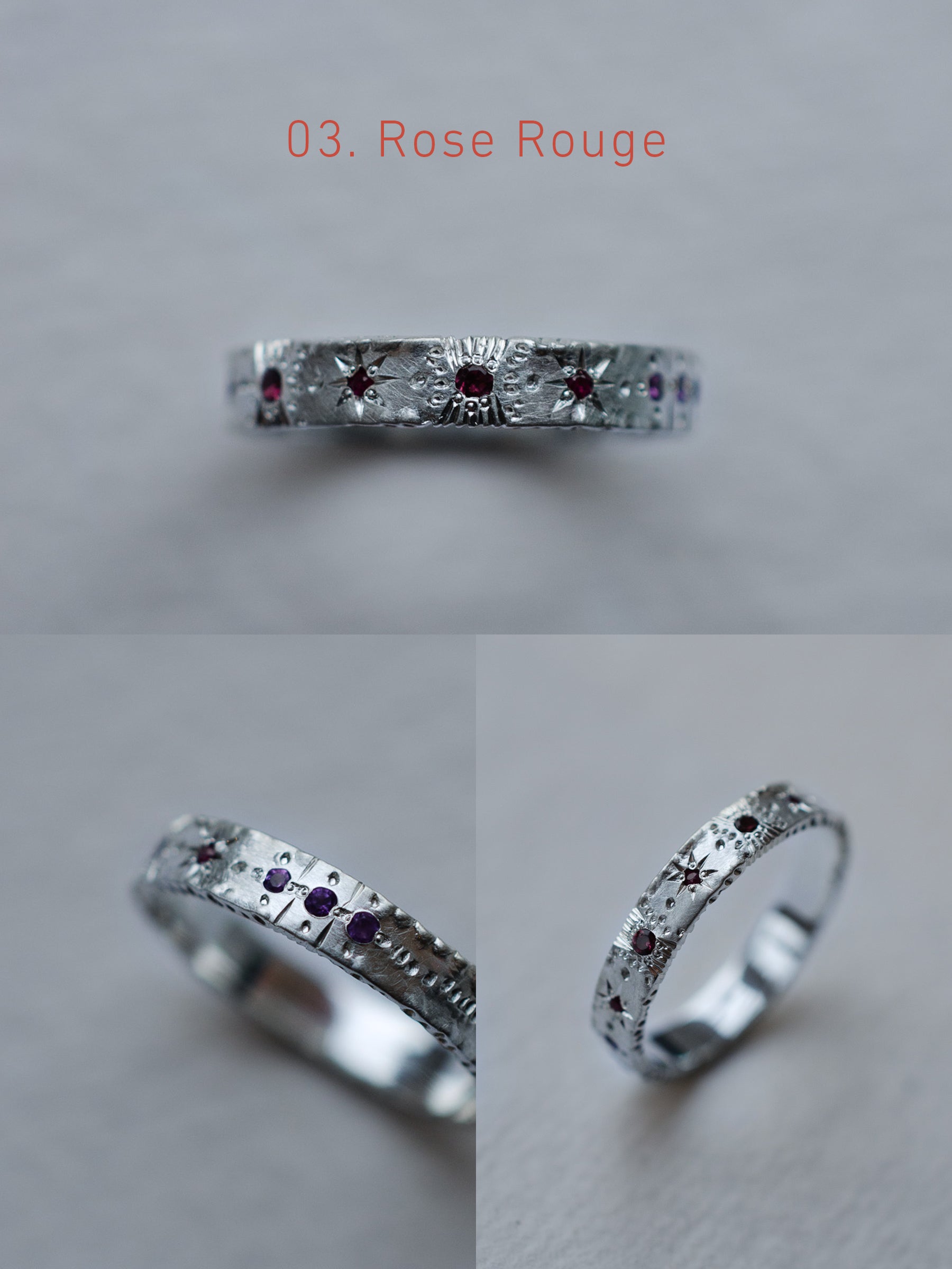 Cadence No. 1 Slimline – Platinum Birthstone Rhythm Ring
