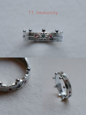 Cadence No. 1 Slimline – Platinum Birthstone Rhythm Ring