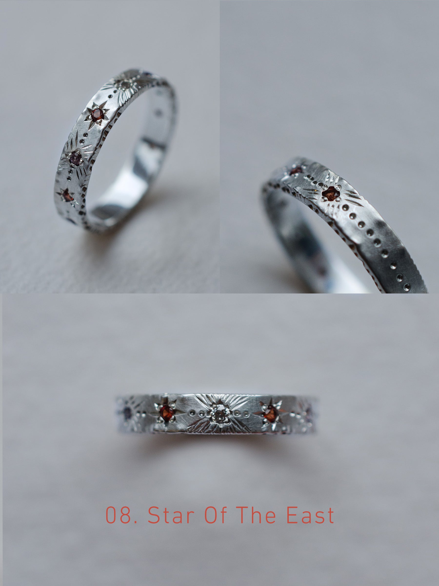 Cadence No. 1 Slimline – Platinum Birthstone Rhythm Ring