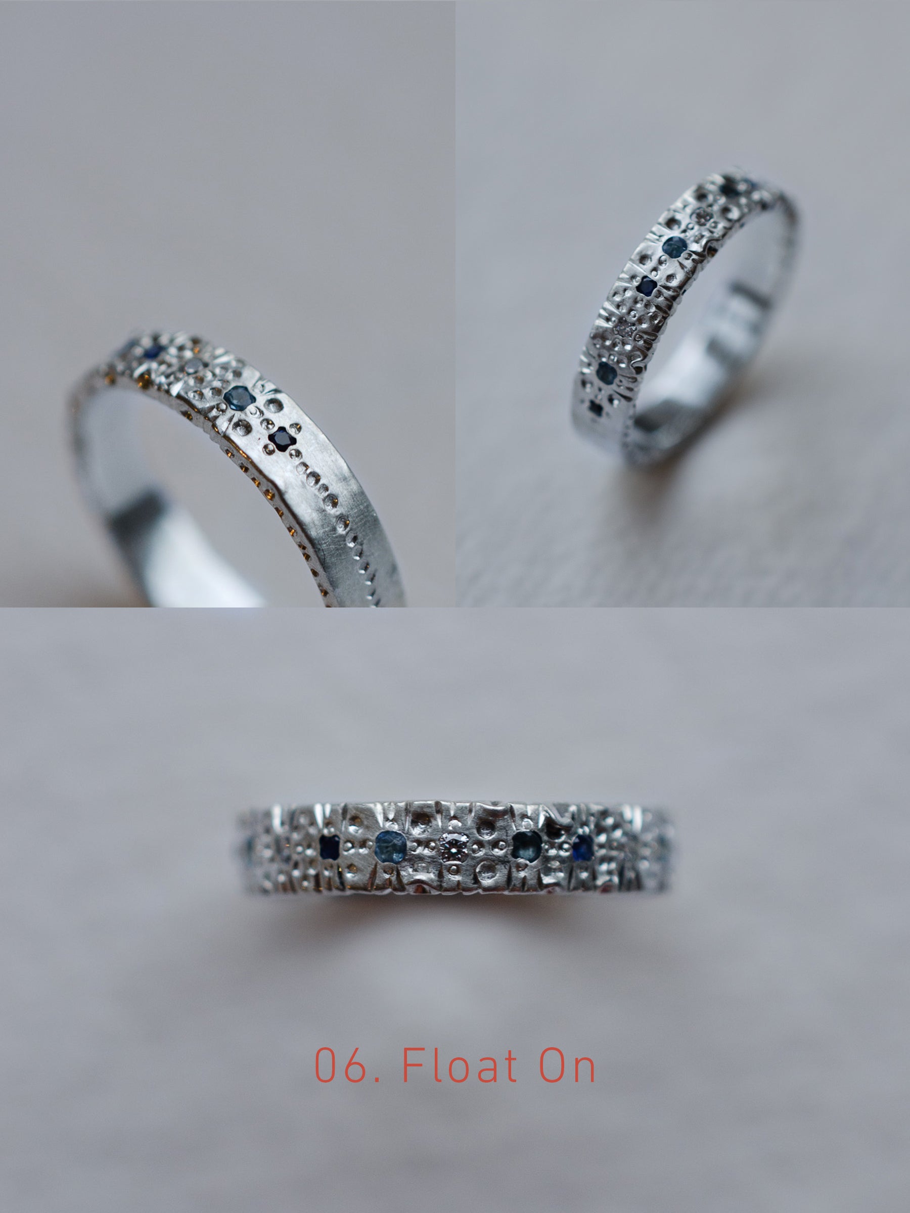 Cadence No. 1 Slimline – Platinum Birthstone Rhythm Ring