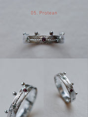 Cadence No. 1 Slimline – Platinum Birthstone Rhythm Ring