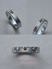 Cadence No. 1 Slimline – Platinum Birthstone Rhythm Ring