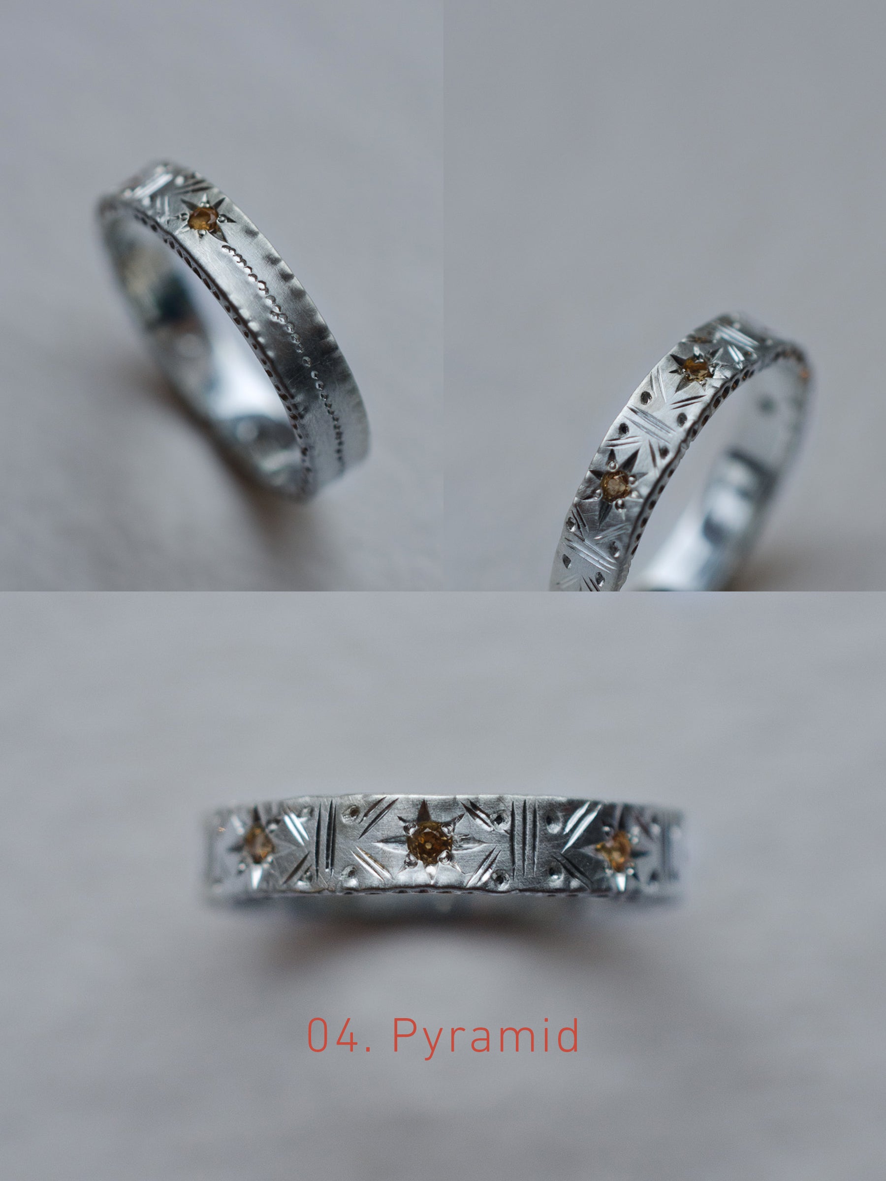 Cadence No. 1 Slimline – Platinum Birthstone Rhythm Ring