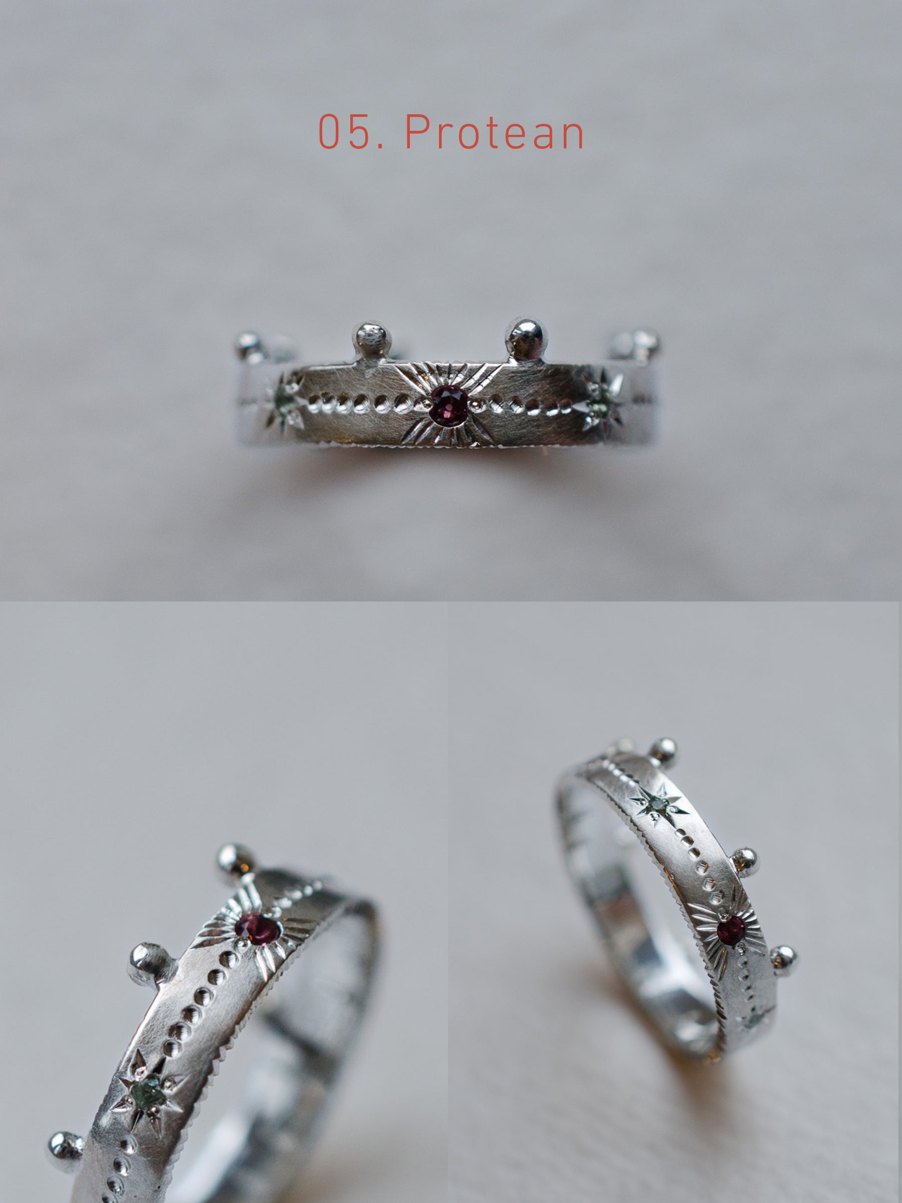 Cadence No. 1 Slimline – Platinum Birthstone Ring