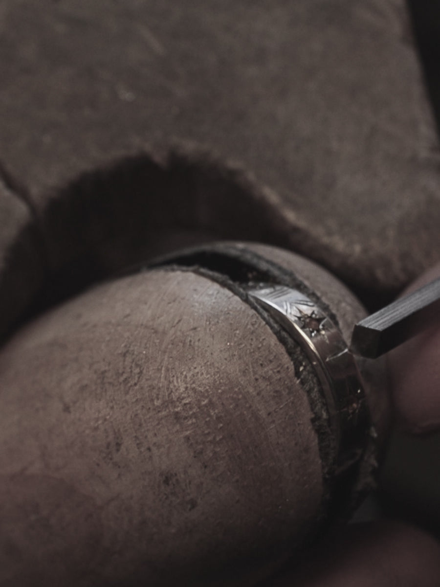 Cadence No. 1 Slimline – Platinum Birthstone Rhythm Ring