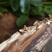 Ellen Lou Gardening Jewellery 9ct Bumble Bee Stud Earrings