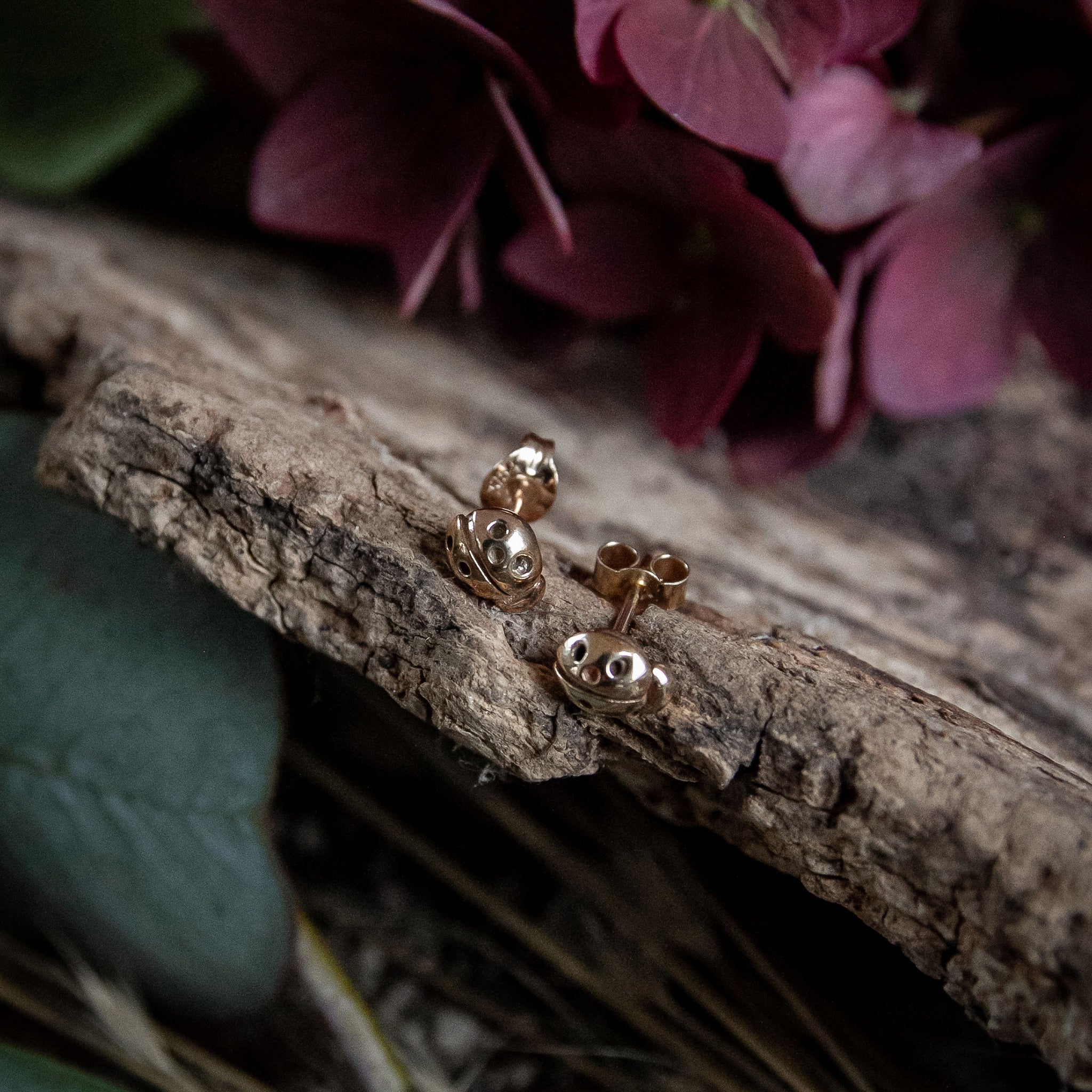 Ellen Lou Gardening Jewellery Ladybird Stud Earrings