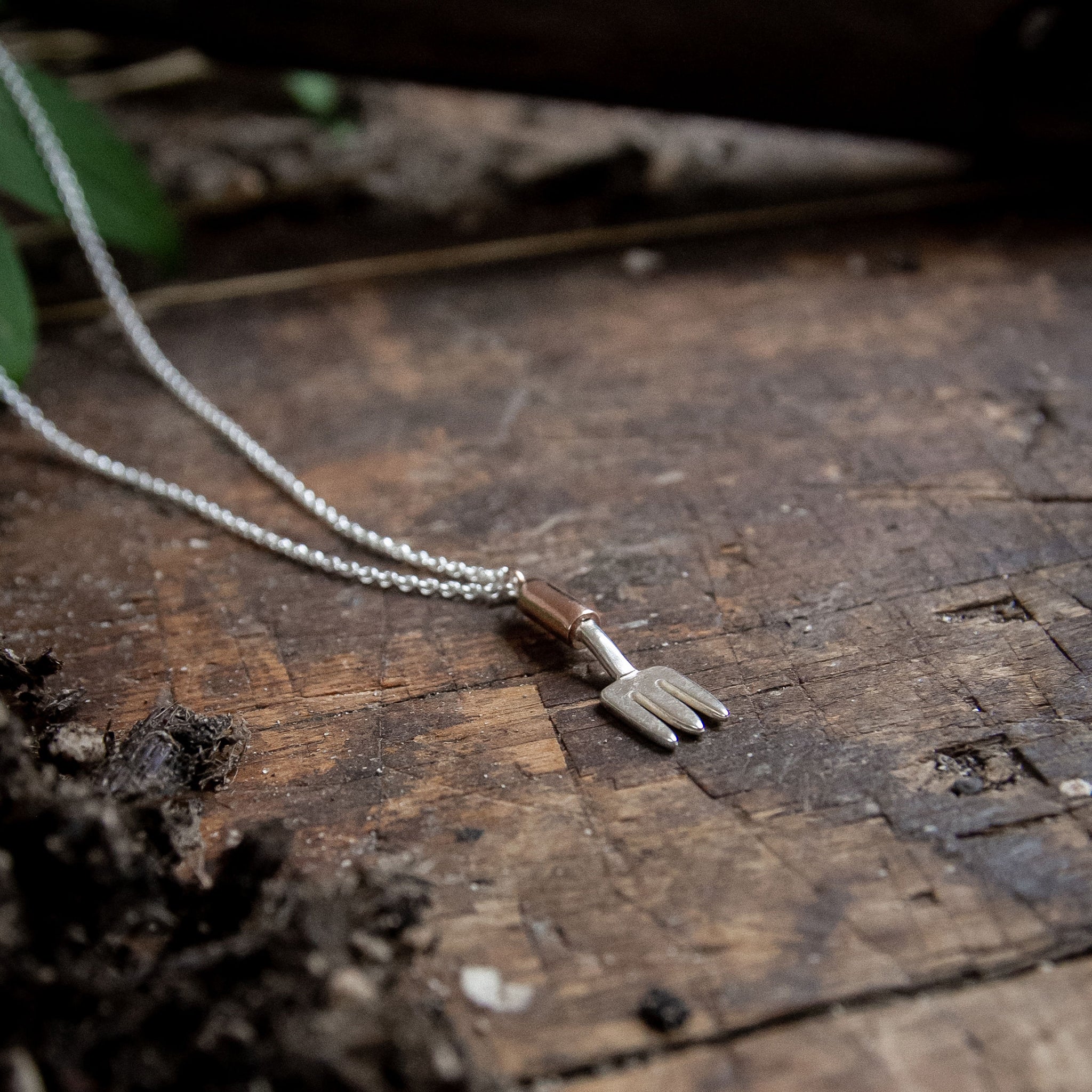 Ellen Lou Gardening Jewellery Hand Fork Necklace
