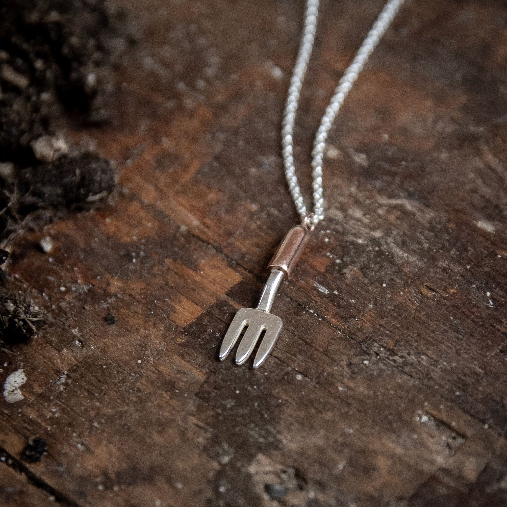 Ellen Lou Gardening Jewellery Hand Fork Necklace