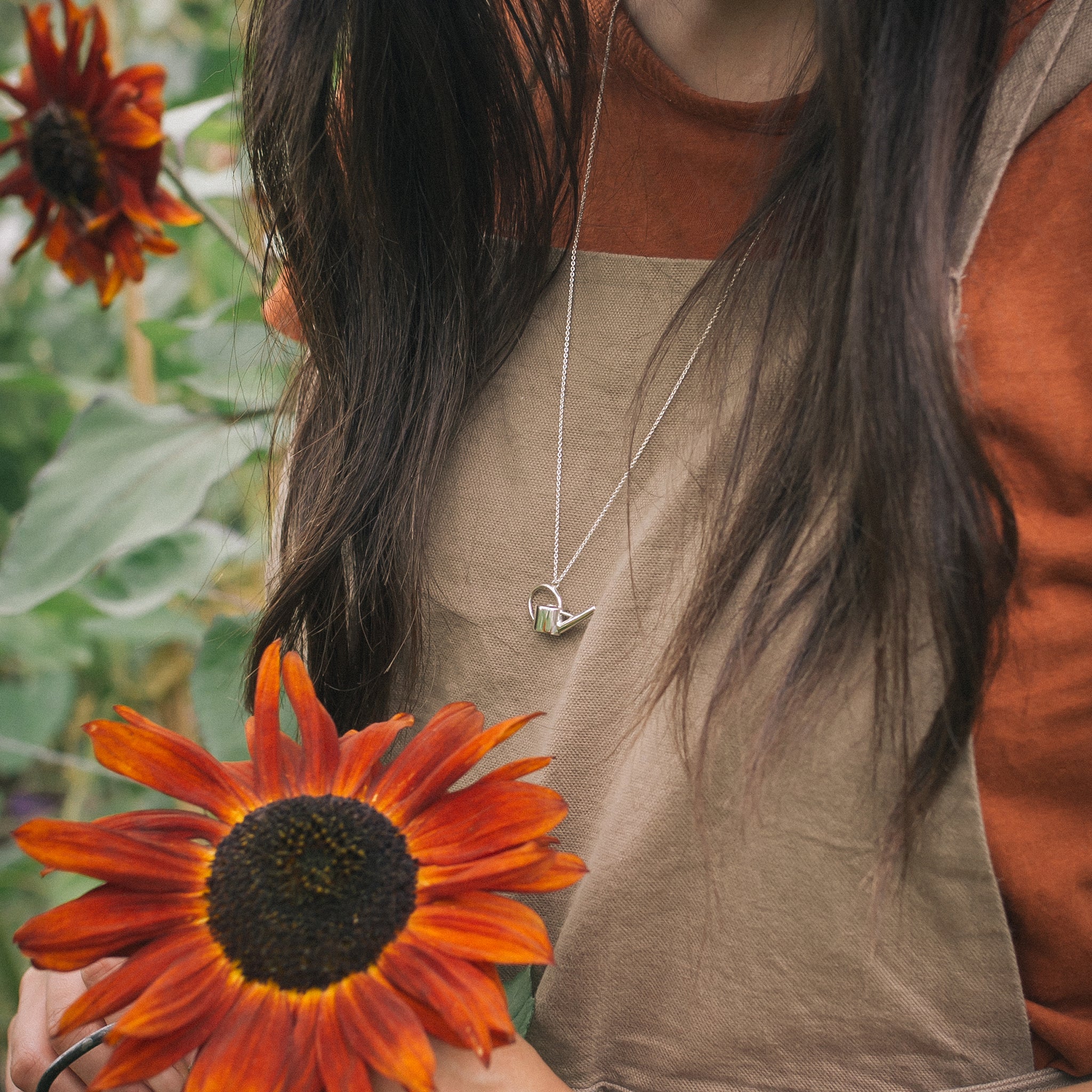 Ellen Lou Gardening Jewellery Indoor Watering Can Necklace