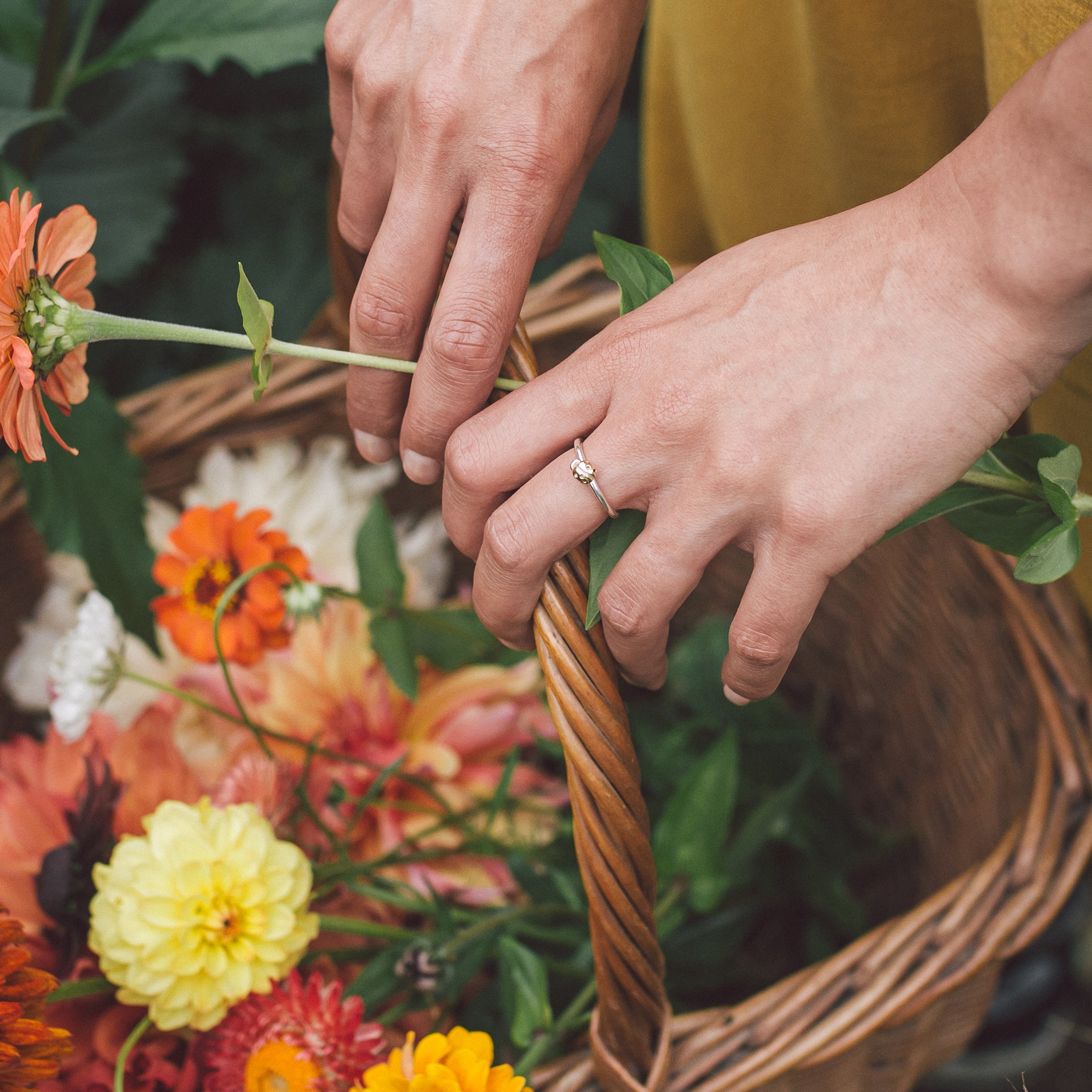Ellen Lou Gardening Jewellery Ladybird Ring