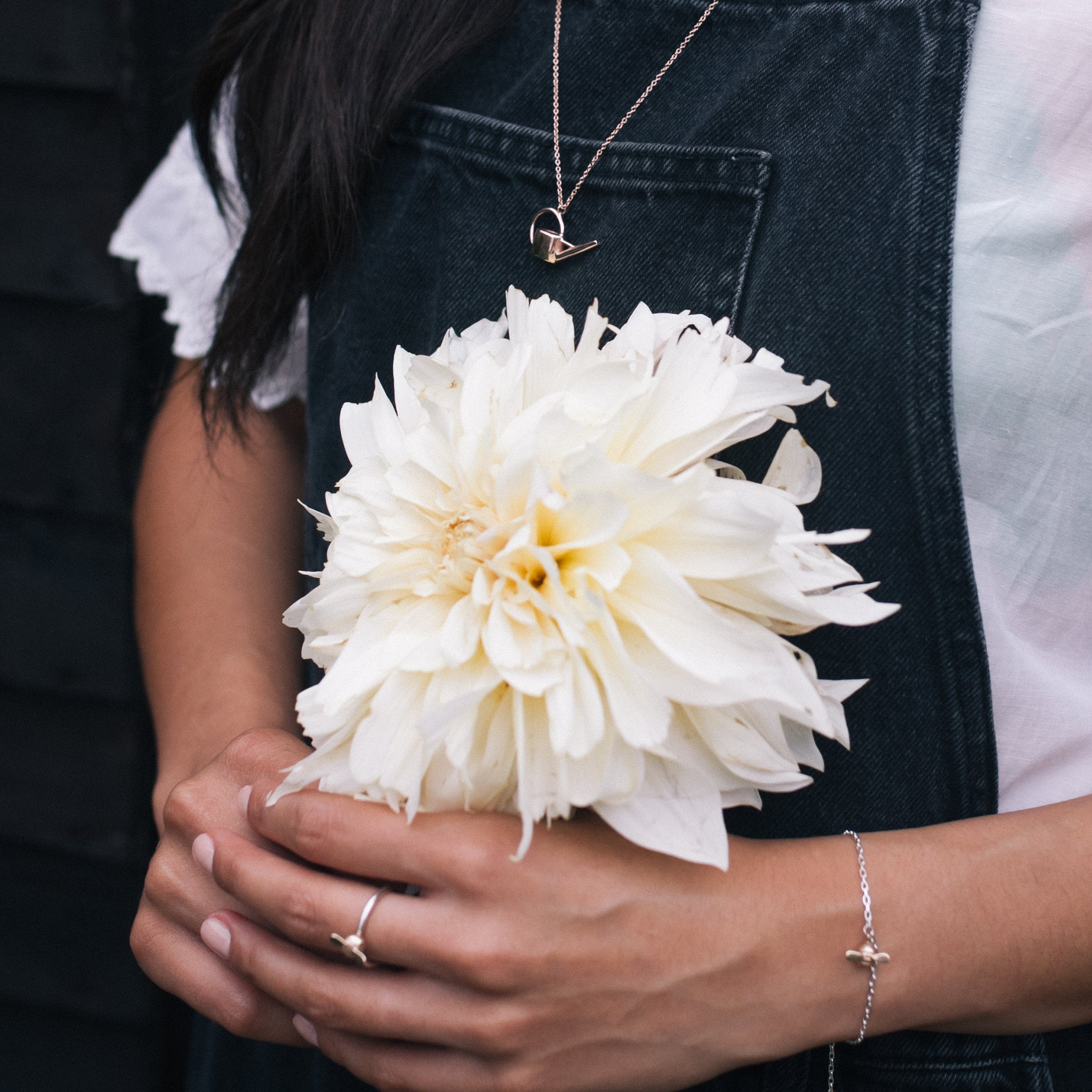 Ellen Lou Gardening Jewellery 9ct Rose Gold Watering Can Necklace