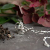 Silver Indoor Watering Can - Necklace