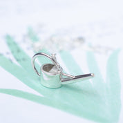 Ellen Lou Gardening Jewellery Indoor Watering Can Necklace Silver